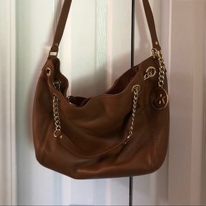 Michael Kors crossbody camel leather purse